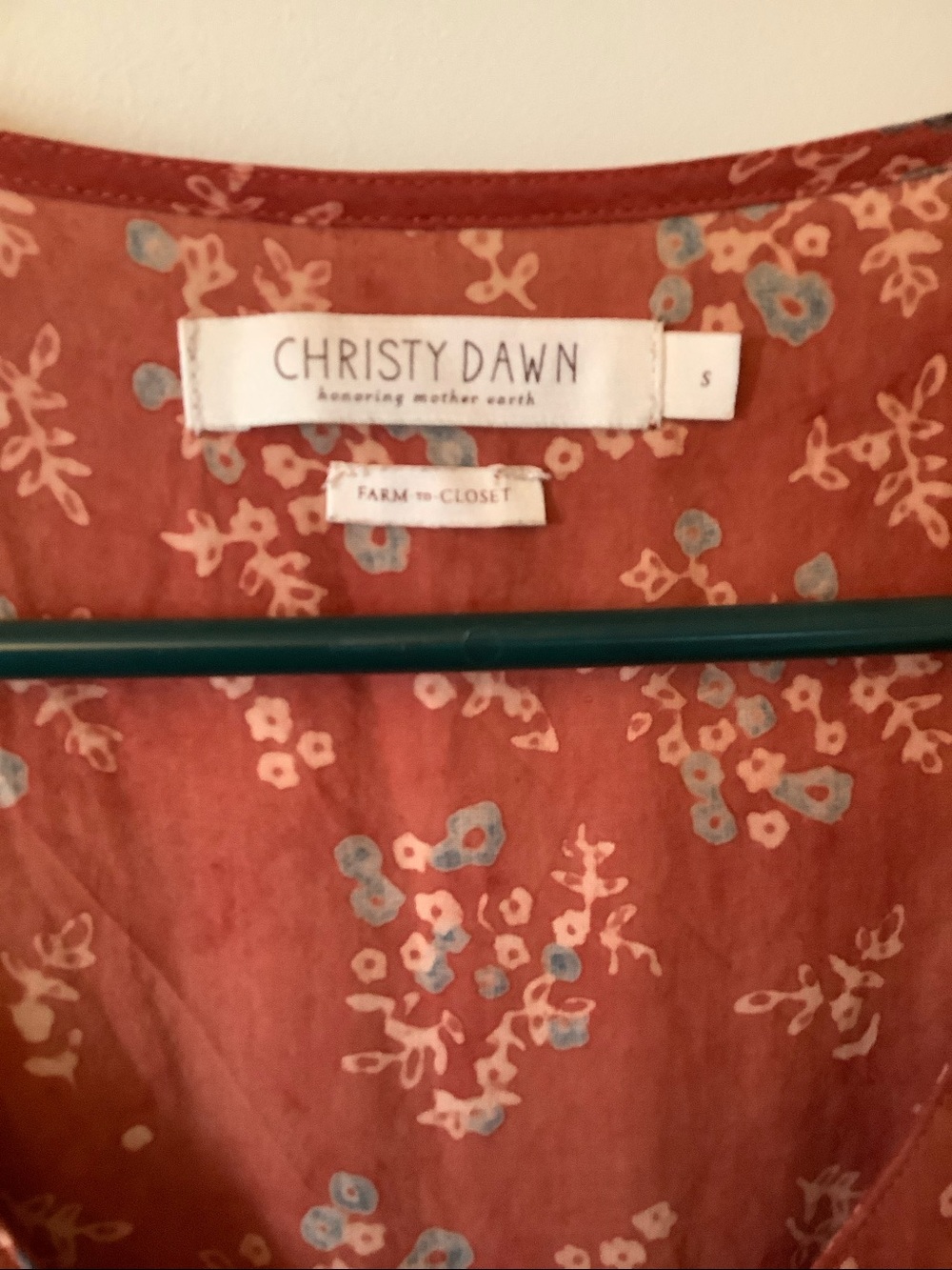 Christy Dawn The Astrid Dress in Orange Daisy Vine - Picture 8 of 12